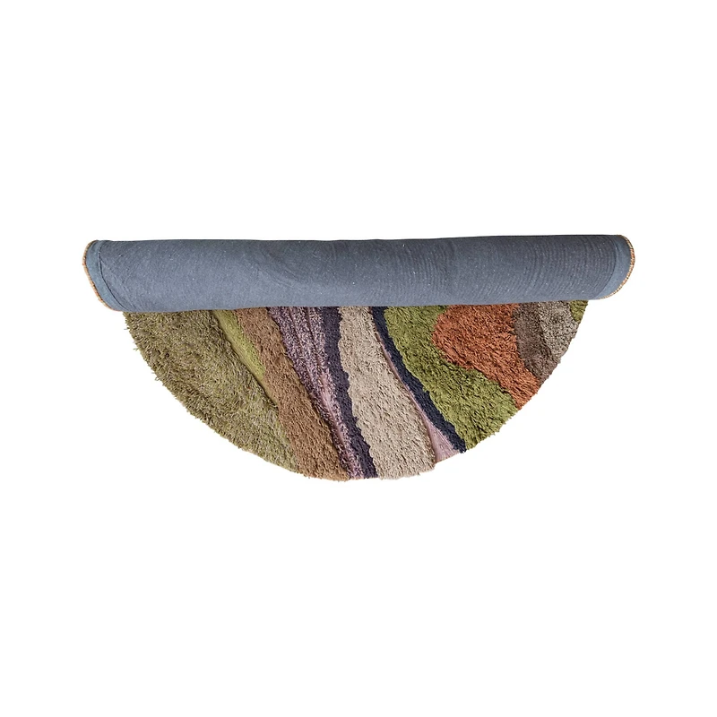 Hello Honey® 5ft. Abstract Round Wool & Cotton Tufted Rug