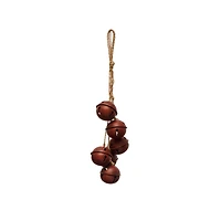 Hello Honey® Distressed Red Metal Bells on Jute Hanger