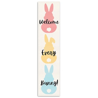 47" Welcome Every Bunny Porch Leaner