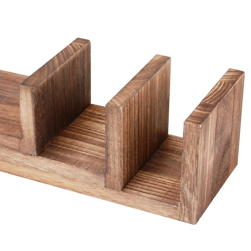 NEX™ Brown Wood Floating Shelves Set