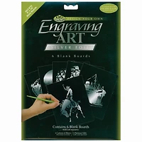 Royal & Langnickel® Engraving Art™ 8" x 10" Silver Foil Blank Boards, 6 Sheets
