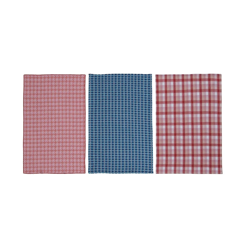 Hello Honey® Red & Blue Countryside Charm Cotton Tea Towel Set