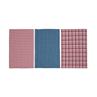 Hello Honey® Red & Blue Countryside Charm Cotton Tea Towel Set