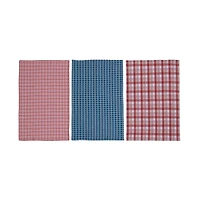 Hello Honey® Red & Blue Countryside Charm Cotton Tea Towel Set