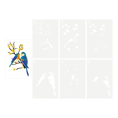 Birds in Tree Layering Stencils by Recollections™