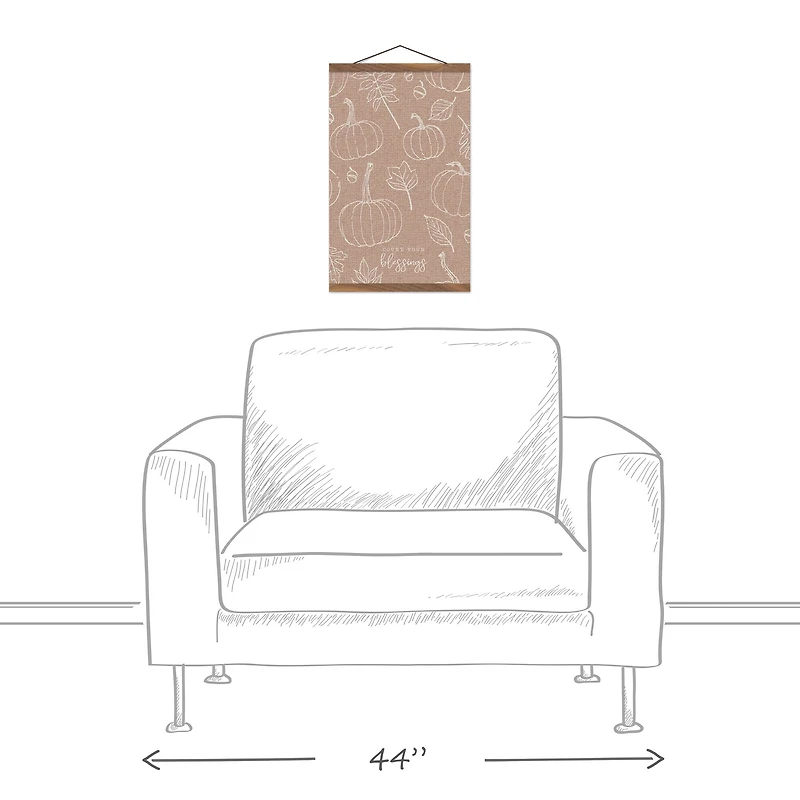 Dusty Rose Count Your Blessings Hanging Canvas