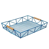 6 Pack: 14.5" Blue Wire Tray with Carrying Handles