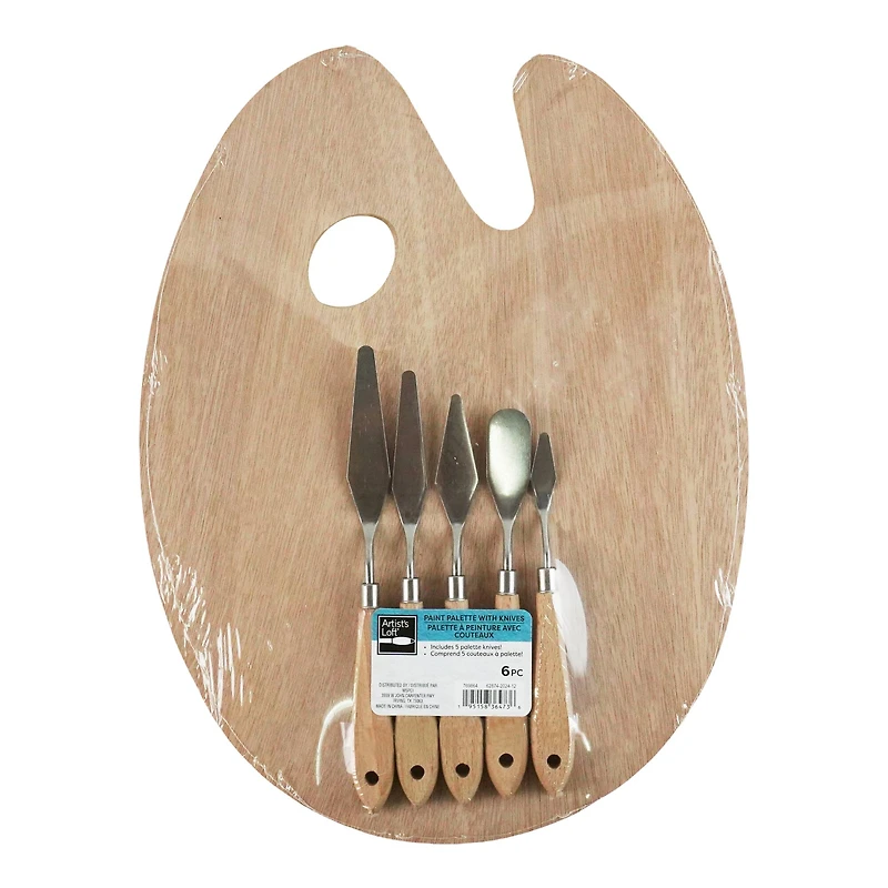 Wood Paint Palette & Knife Set by Artist's Loft®