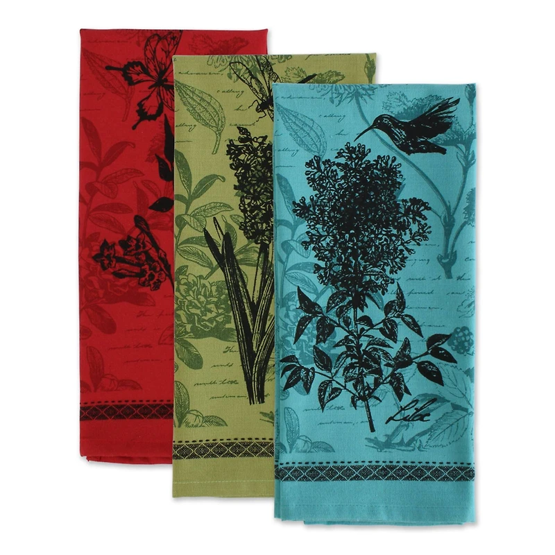 DII® Botanical Print Kitchen Textiles Dishtowel Set