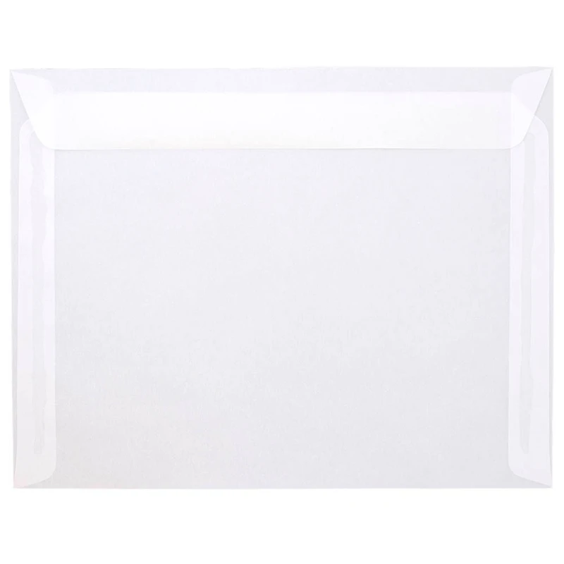 JAM Paper 9.5" x 12.625" Translucent Clear Vellum Envelopes, 25ct.