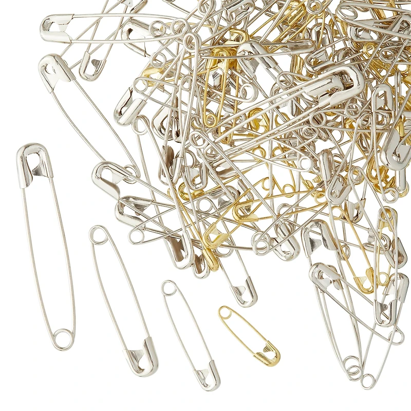 Silver & Gold Assortment Safety Pins by Loops & Threads™