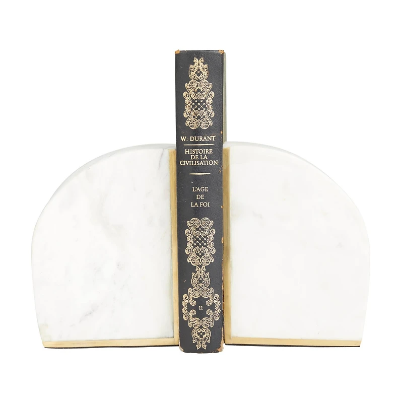 CosmoLiving by Cosmopolitan Marble Glam Bookends