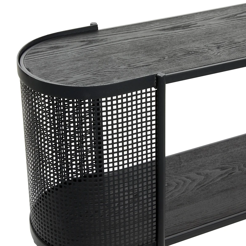 Black Contemporary Metal Console Table, 32" x 47"