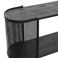 Black Contemporary Metal Console Table, 32" x 47"