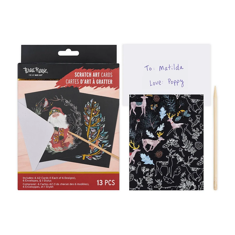 Brea Reese™ Holiday Woodland Scratch Art Card Kit