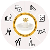NEX™ 6" Pineapple Ceramic Jewelry Holder