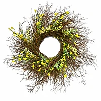 24" Spring Yellow Forsythia Wreath