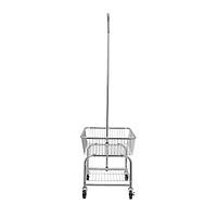 Household Essentials Rolling Laundry Cart with Basket