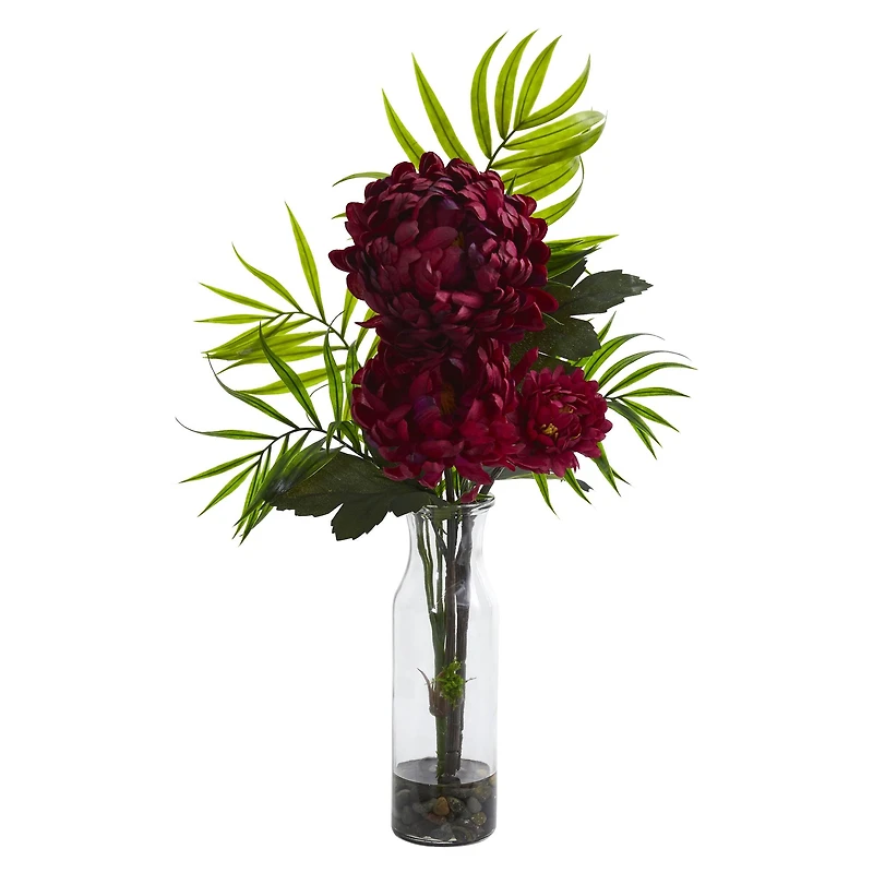 Tropical Mum Arrangement In Vase