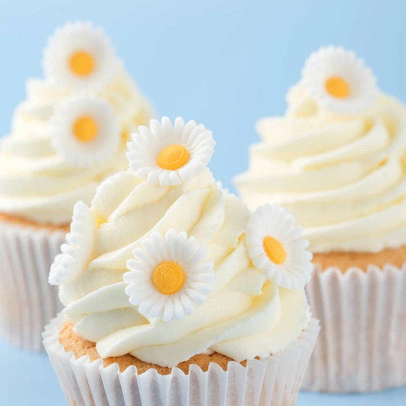 PME Cake Sweet Street® White Daisy Icing Decorations
