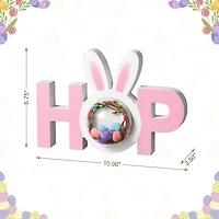 Glitzhome® 10" Easter Wooden Hop Table Décor