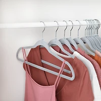 Honey Can Do Gray Slim-Profile Non-Slip Velvet Hangers, 35ct.