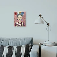 Stupell Industries Frida Portrait on Pink Background Wall Art Plaque