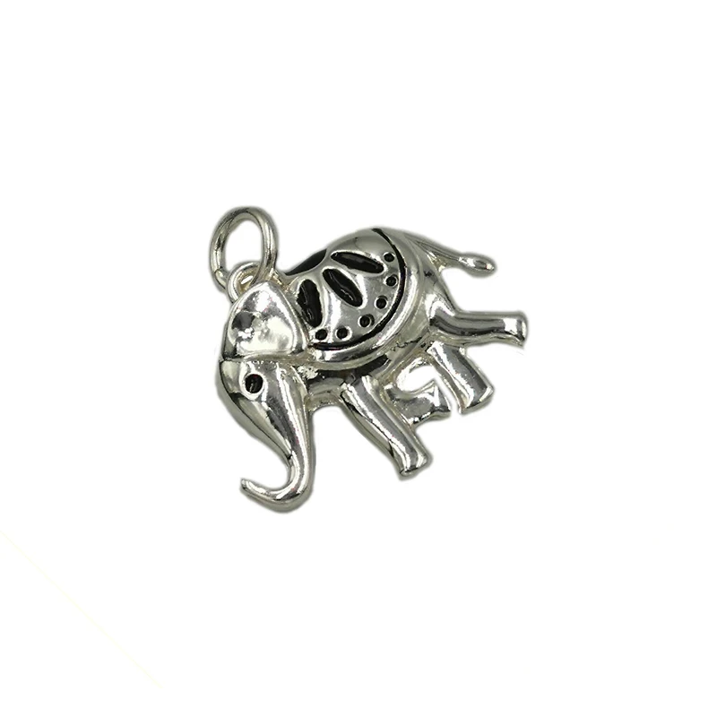Charmalong™ Antique Silver Plated Elephant Charm by Bead Landing™