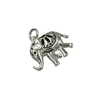 Charmalong™ Antique Silver Plated Elephant Charm by Bead Landing™