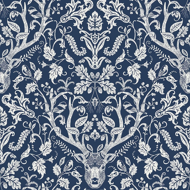 Wallpops Navy Escape to the Forest Peel & Stick Wallpaper