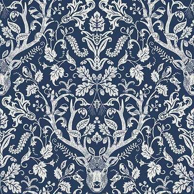 Wallpops Navy Escape to the Forest Peel & Stick Wallpaper