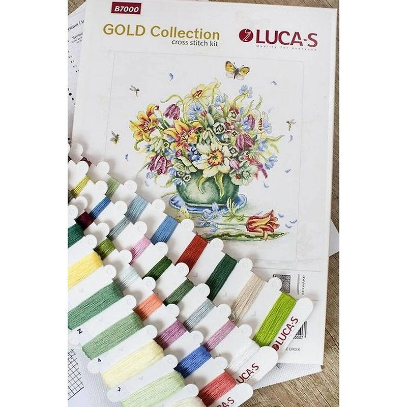 Luca-s April Bouquet Counted Cross Stitch Kit