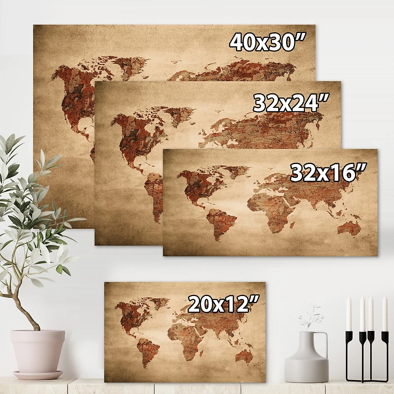 Designart - Ancient Map of The World VII