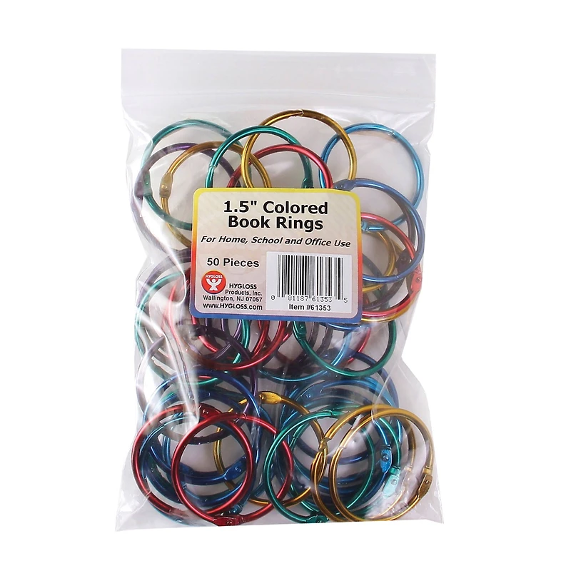 Hygloss® Book Rings, 1.1/2",  2 Packs of 100