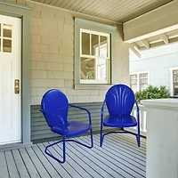 34" Outdoor Retro Tulip Armchair