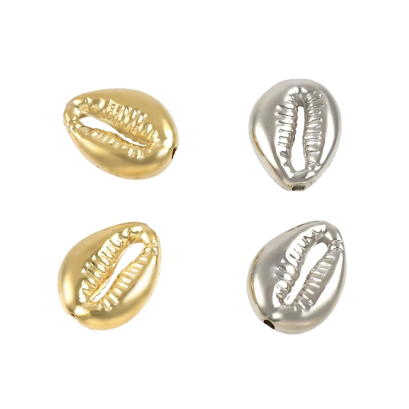 Silver & Gold Faux Shell Beads by Creatology™