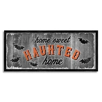 Stupell Industries Sweet Haunted Home Bats Sign Framed Giclée Wall Art