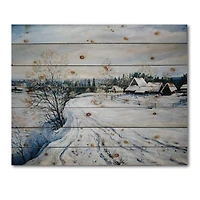 Designart - Country Road In Winter Times II