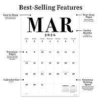 2026 Medium Art Poster Wall Calendar