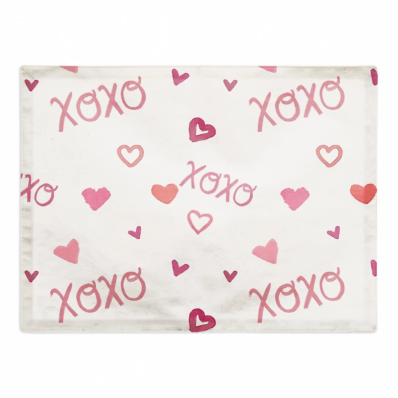XOXO Pattern 18" x 14" Cotton Twill Placemat