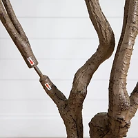 8ft. Artificial Grand Fiddle Leaf Tree in White Decorative Planter