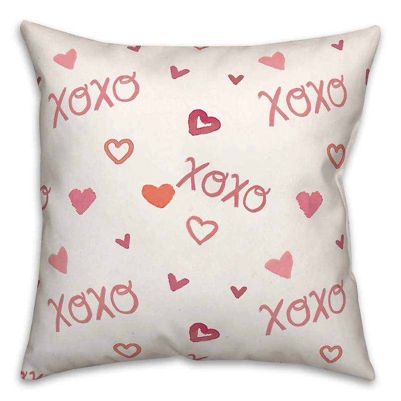 XOXO Pattern 18" x 18" Throw Pillow