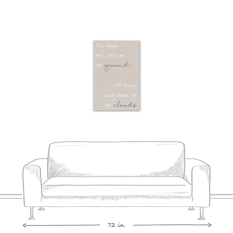 Head In The Clouds 20" x 30" Canvas Wall Art