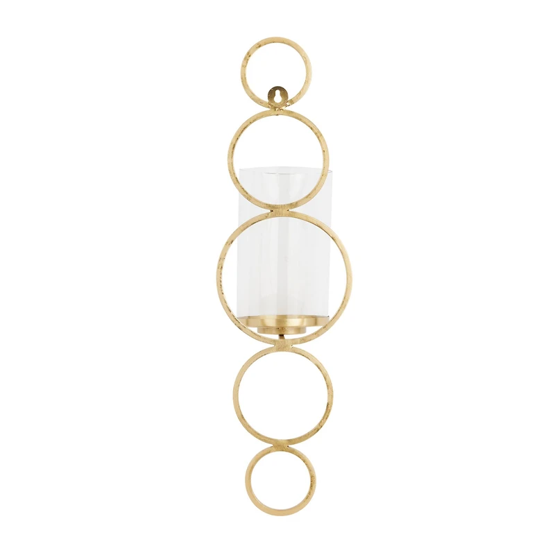 CosmoLiving by Cosmopolitan 25" Gold Glam Wall Sconce