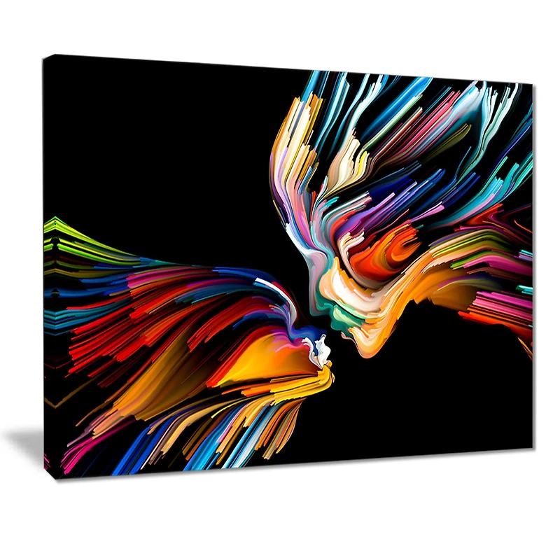 Designart - Kissing Minds Graphic Art