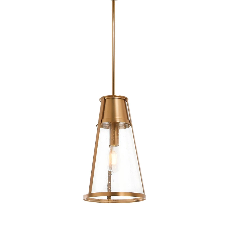 Hello Honey® Robert Stevenson Lighting Jaxon Metal & Seedy Glass Ceiling Light