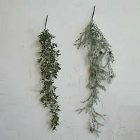 Hello Honey® 6ft. Green Faux Pine & Mistletoe Garland with Red Berries