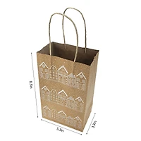Small Gingerbread House Kraft Gift Bags, 6ct. by Celebrate It™