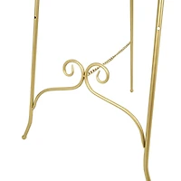 63" Gold Metal Scroll 3-Tier Display Easel