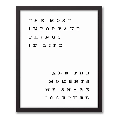 Moments We Share 17.73" x 21.73" Black Framed Canvas